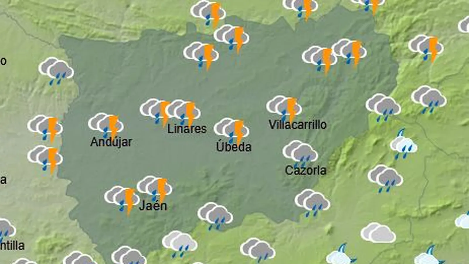 Jaén, en alerta: La borrasca Regina marca un fin de semana de lluvias, frío y riesgo de nieve