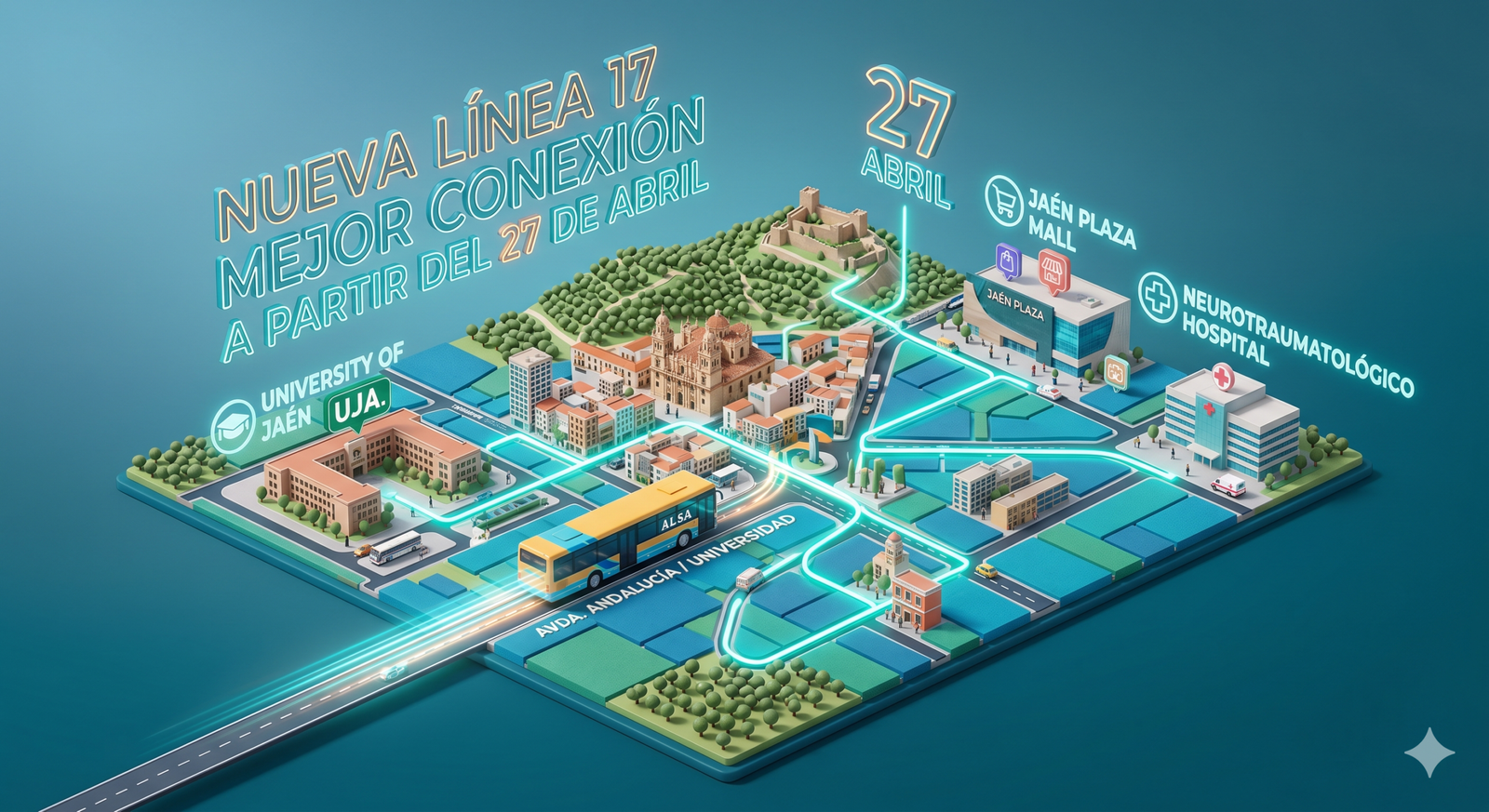Revolución en el bus urbano de Jaén: Nuevos cambios en las líneas a partir del 27 de abril