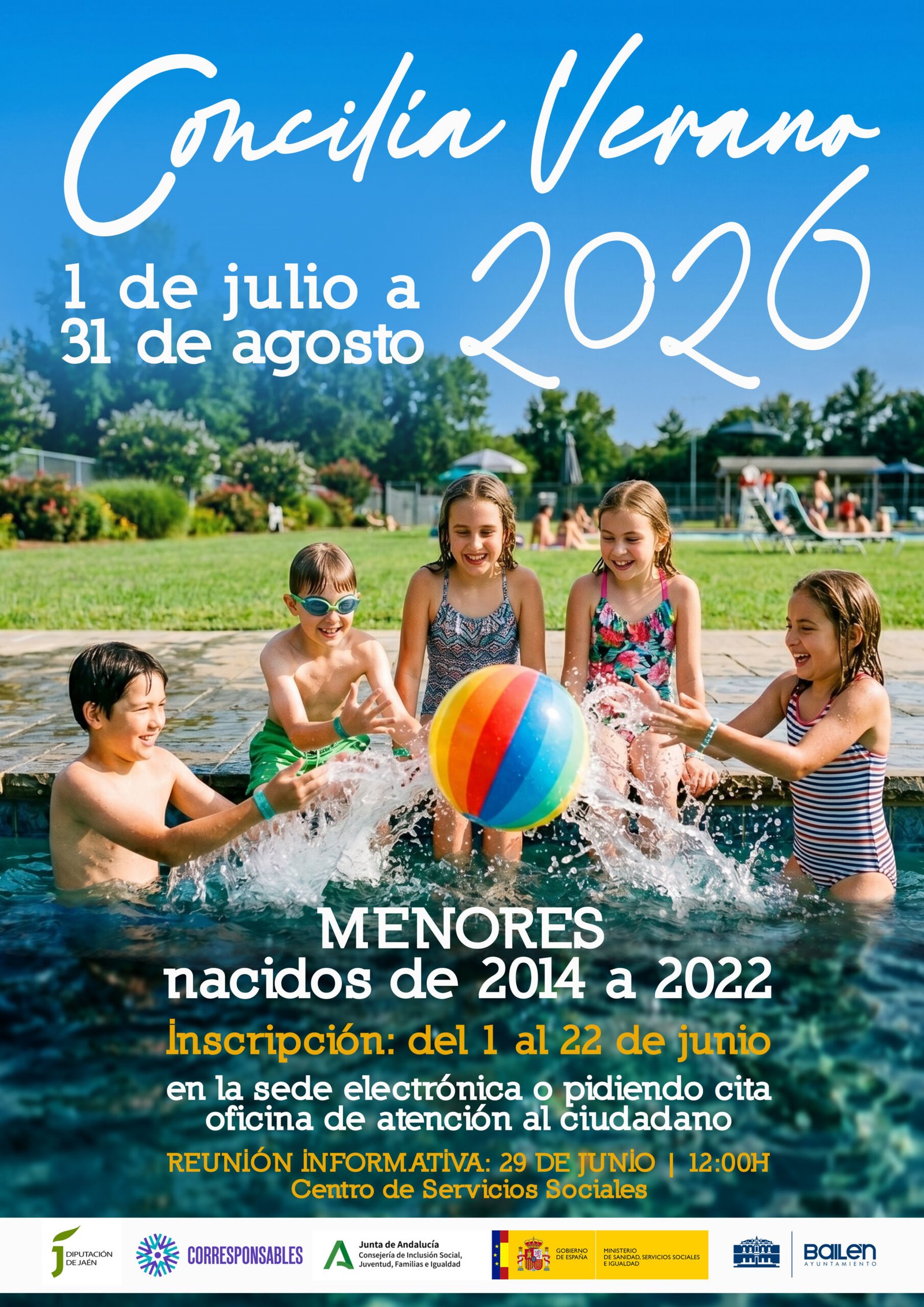 ¿Cómo conciliar este verano en Bailén? Abre el plazo para el programa ‘Concilia Verano 2026’ con horarios ampliados