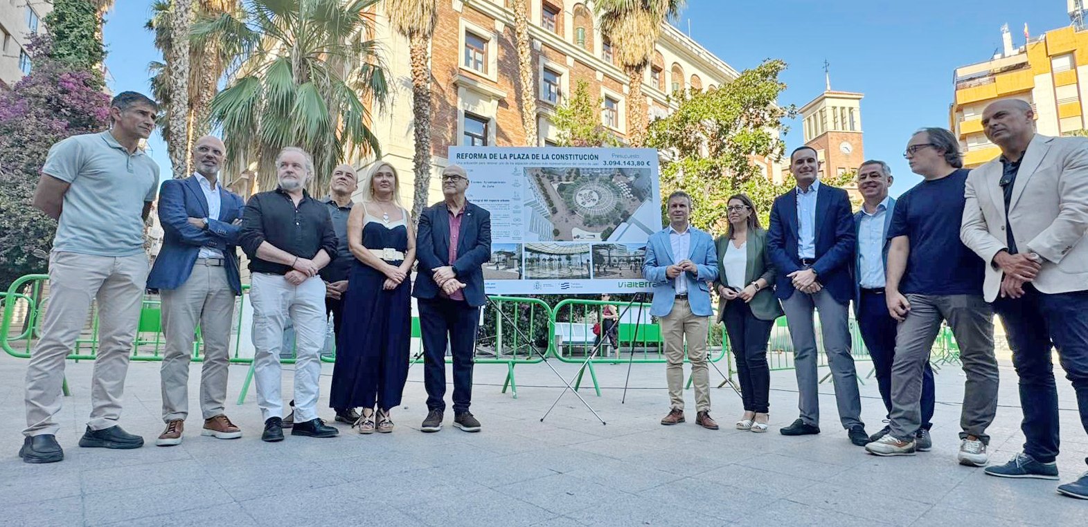 Así cambiará radicalmente la Plaza de la Constitución de Jaén: más verde, agua y adiós a la «plaza dura»