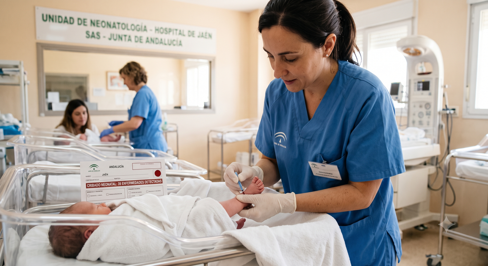 Jaén y Andalucía lideran el cribado neonatal en España: la ‘prueba del talón’ detectará 39 enfermedades este año