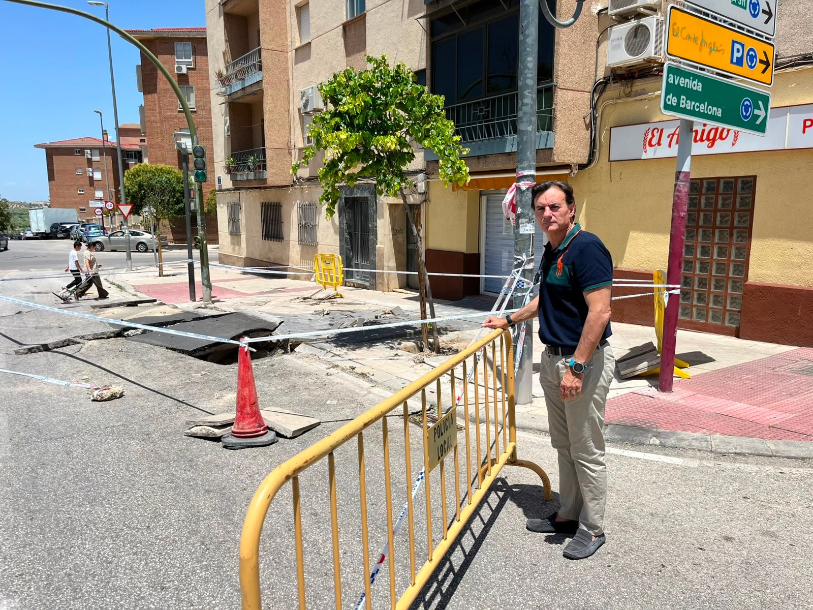 El Grupo Popular exige acelerar de urgencia el Plan de Aqualia en la Avenida de Arjona tras el impactante socavón por la tormenta