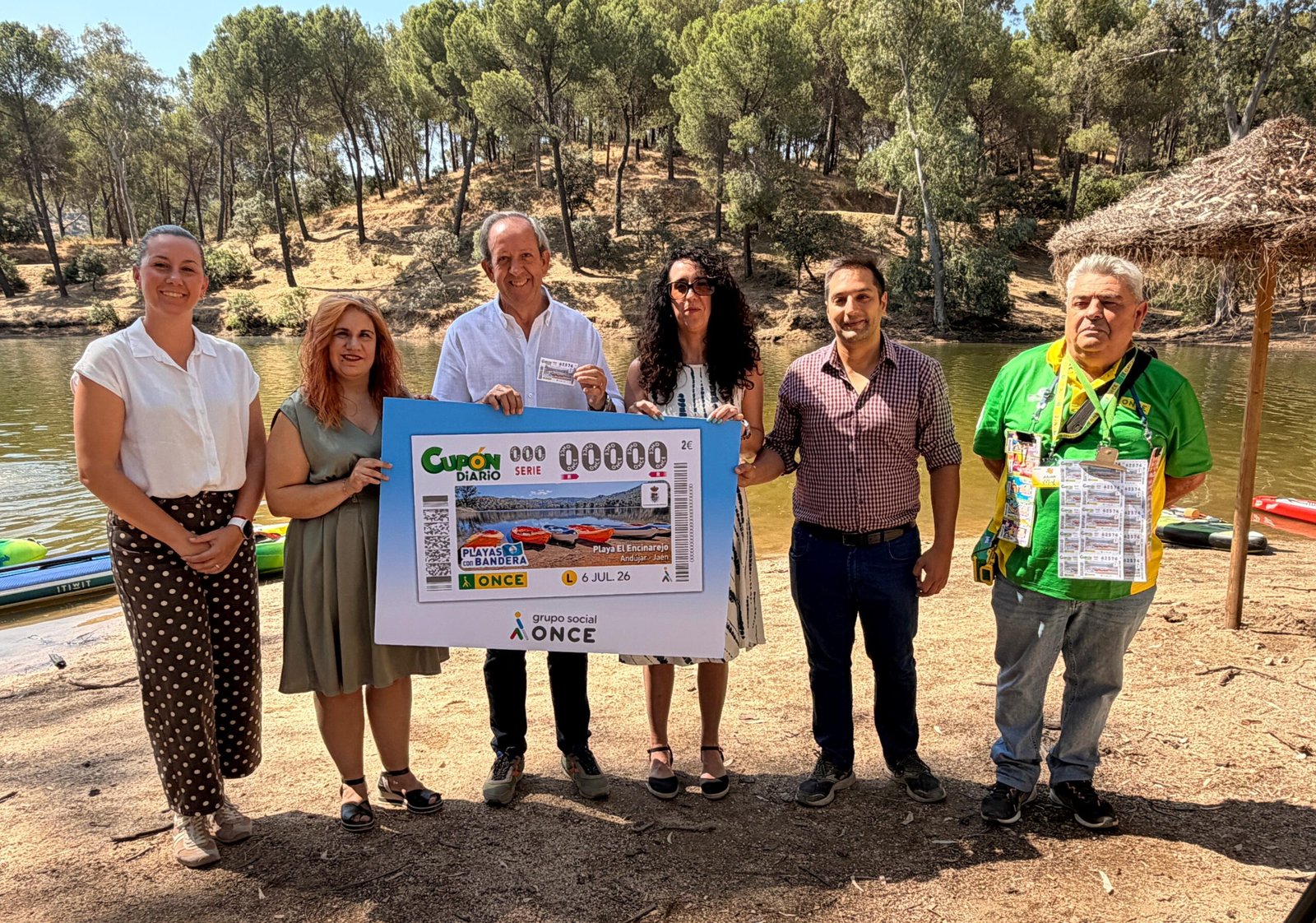 De Andújar al cielo: La playa de El Encinarejo protagoniza el próximo gran sorteo de la ONCE